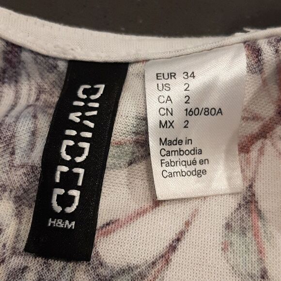 NWOT Divided White with Floral Print Flippy Dress - Picture 3 of 8